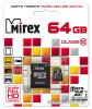 Карта памяти microSD  64GB Mirex XC (Class10) UHS-I (+ SD адаптер)